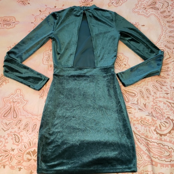 Divided Dresses & Skirts - Green Velvet Dress